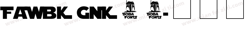 FZWBK GNK 1 0字体转换